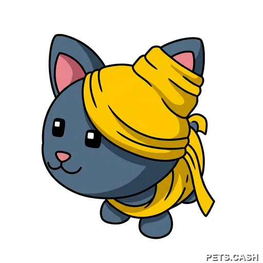 Halloween Golden Mummy Cat