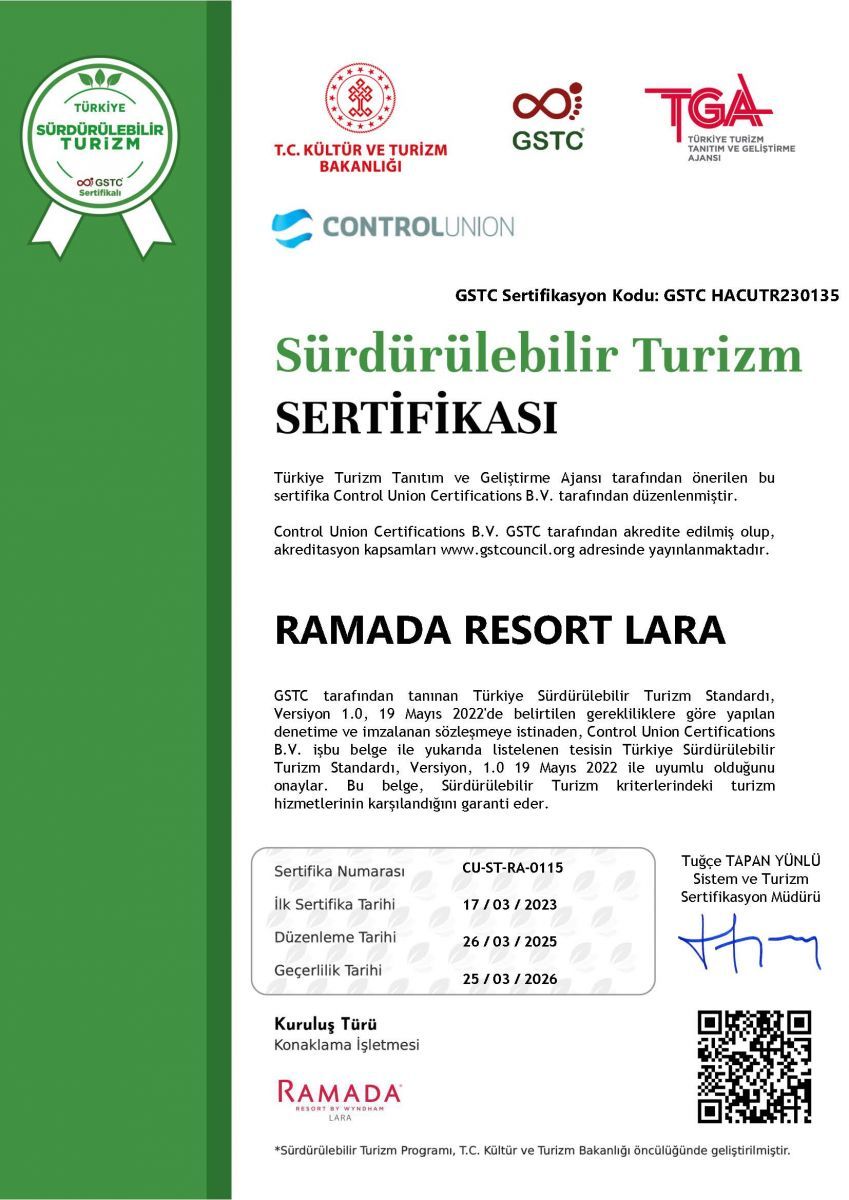 GSTC Sustainable Tourism Certificate