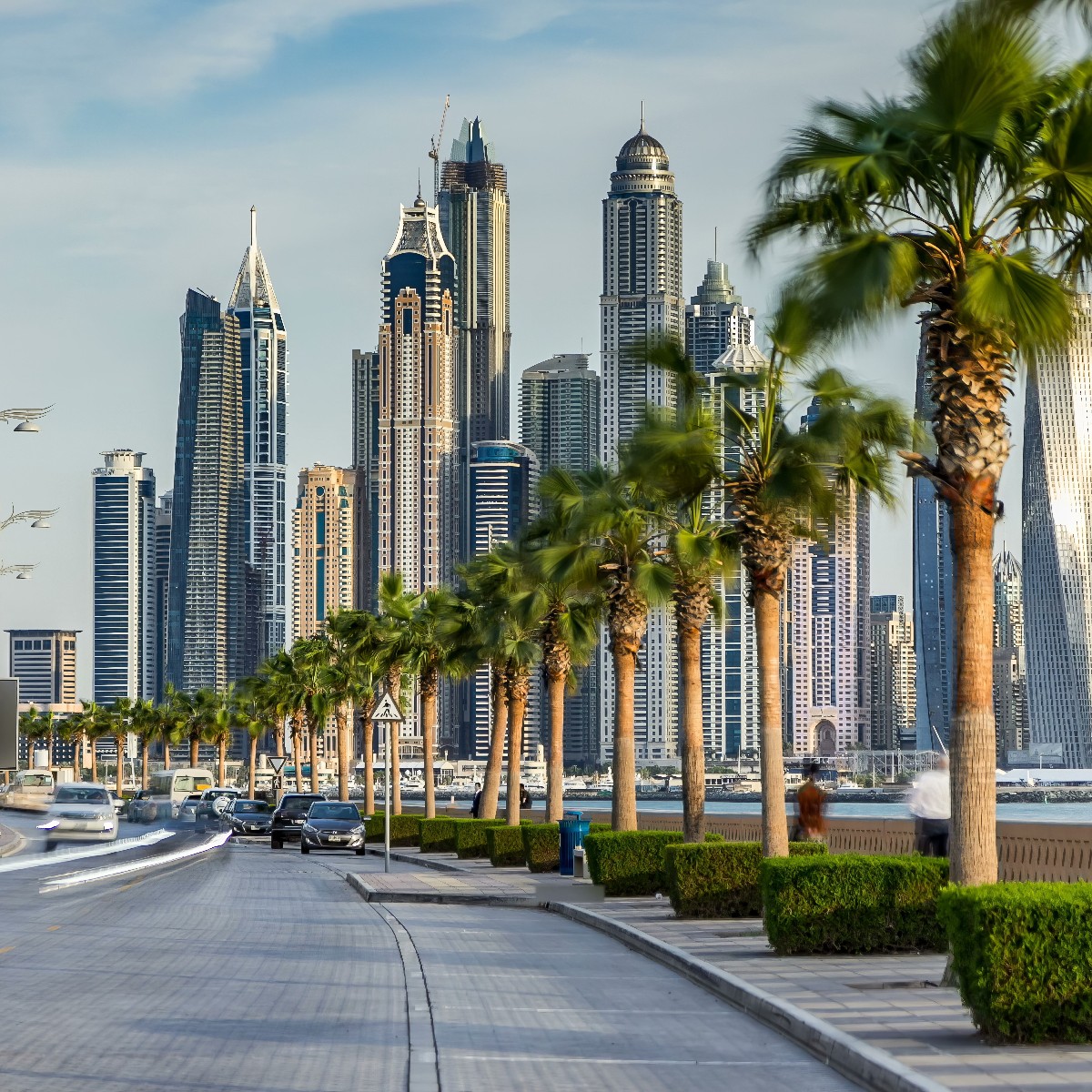 Waterfront promenade on the Palm Jumeirah