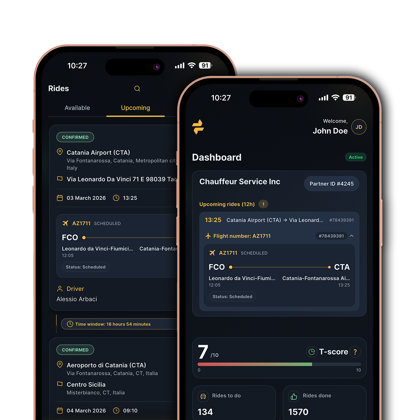 Transfeero app interface