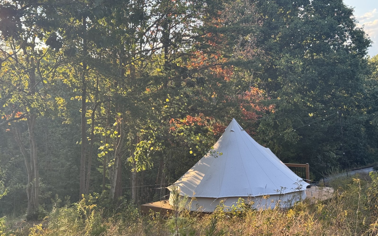 The outside of Firefly Ridge Luxury Retreat in Great Cacapon, West Virginia