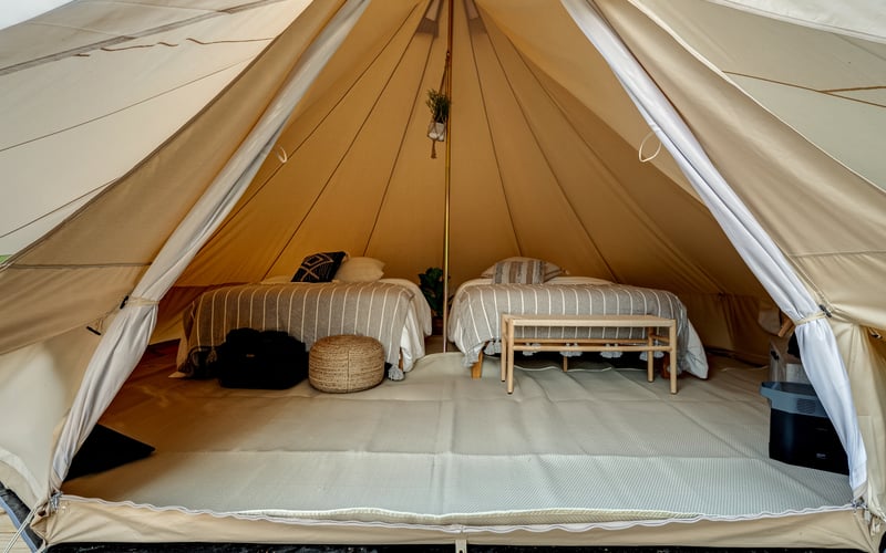 Another bedroom with a fire pit