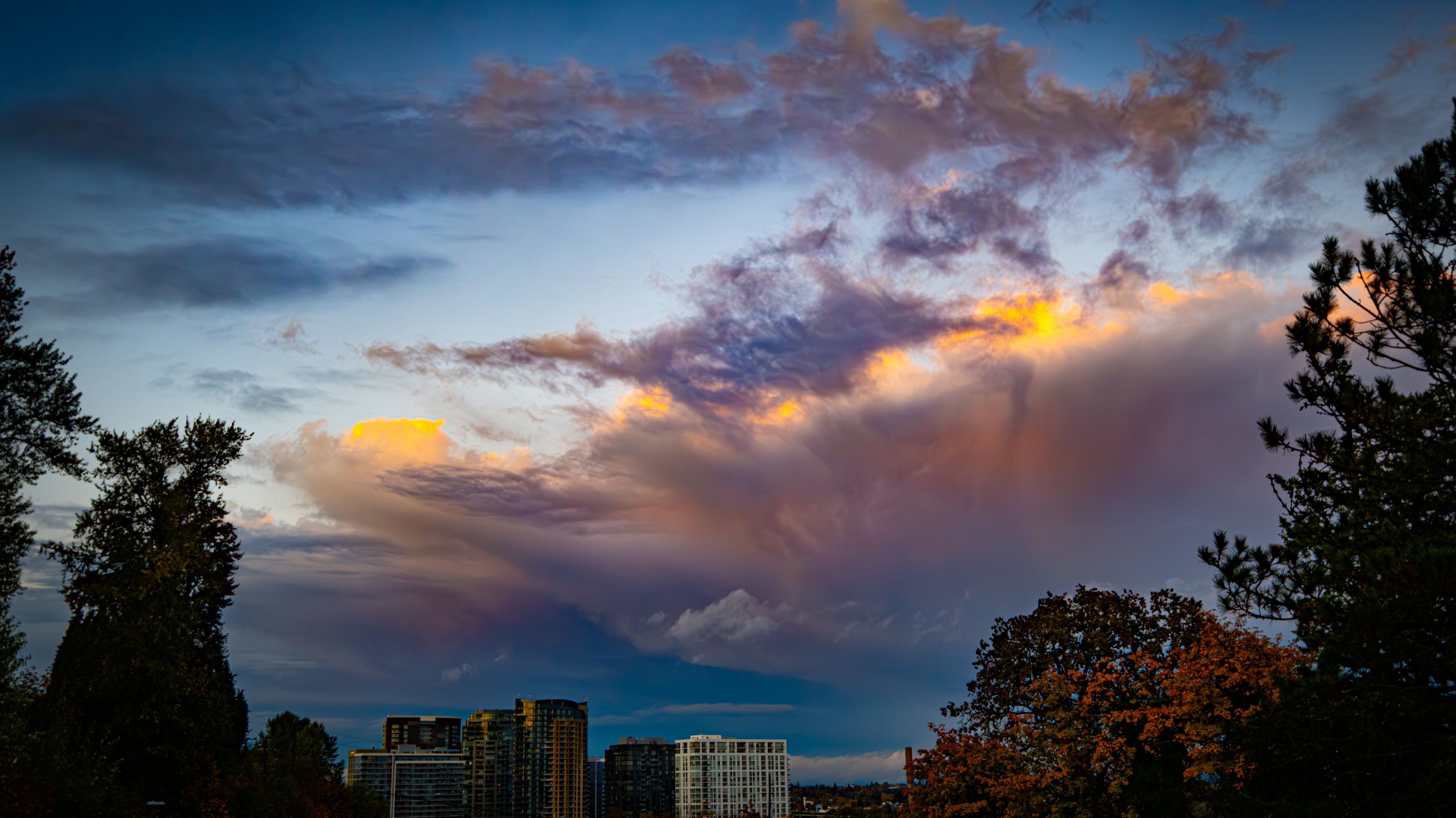 Sunset over Portland