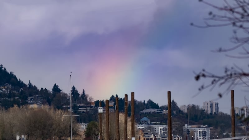 A Winter Day on the Willamette River in Portland Oregon