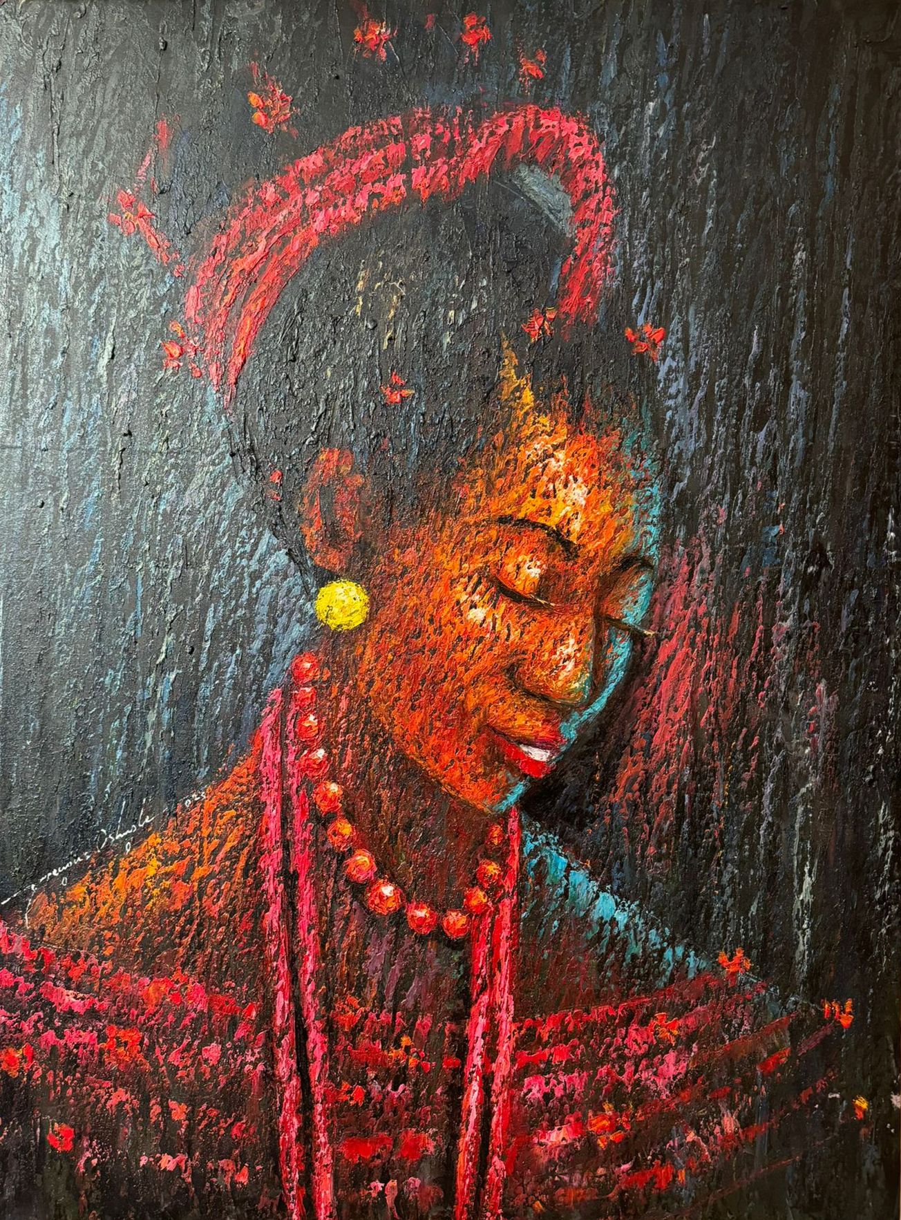 Colourful bride