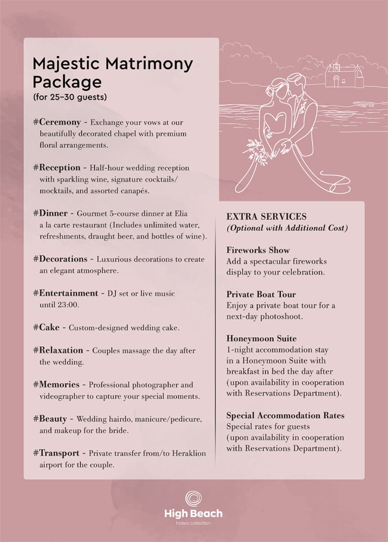 Majestic Matrimony Package - High beach Hotels Collection