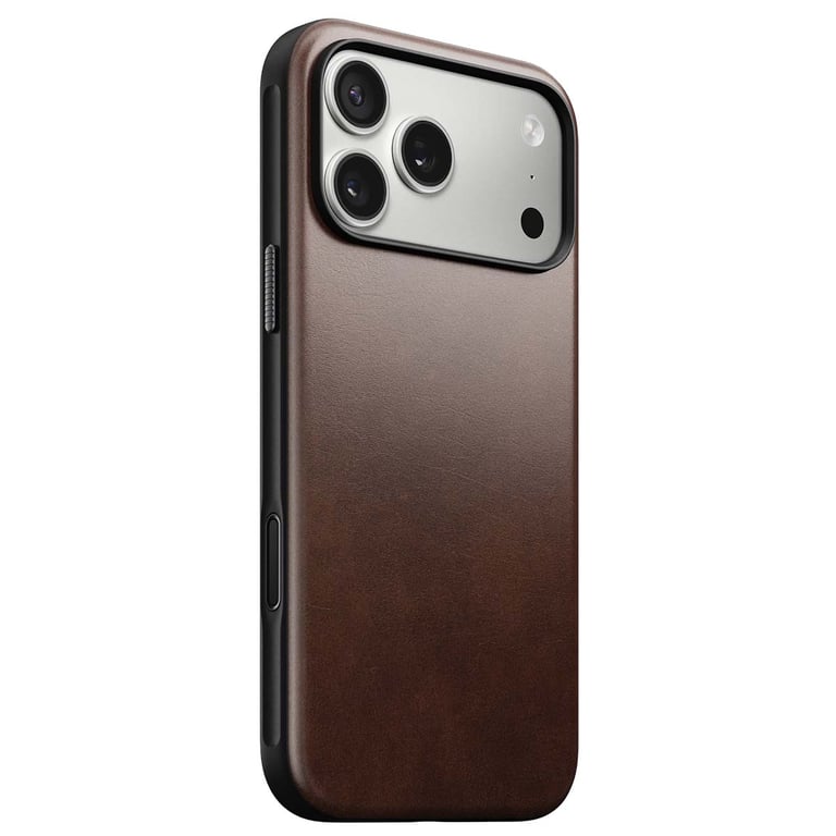 Nomad Funda para iPhone 17 Pro Max MagSafe de Cuero Horween Antichoque Marrón Oscuro - Nuevo