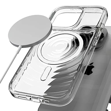 STM Funda para iPhone 15 Mag Seguro con Dos Ondulados Antirrayaduras Transparente
