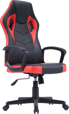 Chaise de joueur noir noir rouge