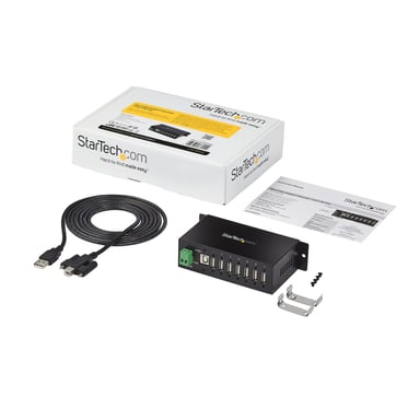 StarTech.com Hub Industrial de 7 Puertos USB 2.0 con Protección Antiestática ESD y Protección de Picos de 350W