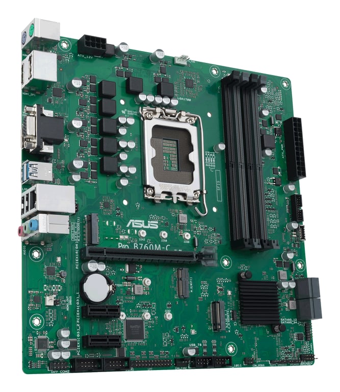 ASUS B760M C CSM Carte mère micro ATX Socket LGA1700 B760 Chipset USB 3.2 Gen 1 Gigabit LAN carte graphique embarquée unité centrale requise audio HD 8 canaux - vue 3