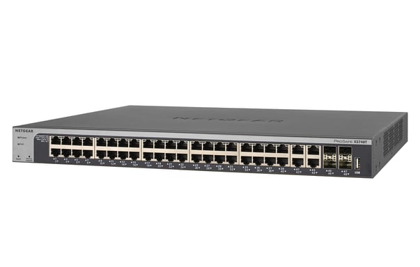 NETGEAR XS748T-100NES switch Gestionado L2+/L3 10G Ethernet (100/1000/10000) Negro