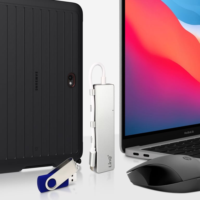 Hub USB C avec 4 Ports USB Transmission Rapide 5 Gbps Fonction OTG LinQ Neuf - vue 3