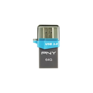 PNY OTG Duo-Link OU3 64GB unidad flash USB USB Type-A / Micro-USB 3.2 Gen 1 (3.1 Gen 1) Negro