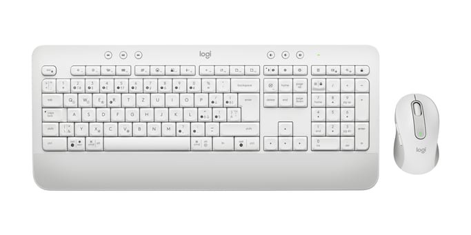 Logitech 920-011034 clavier Souris incluse Bureau Bluetooth QWERTZ Tchèque Blanc - Neuf
