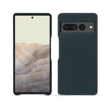 Coque cuir Google Pixel 7 Pro -  - Vert - Cuir saffiano