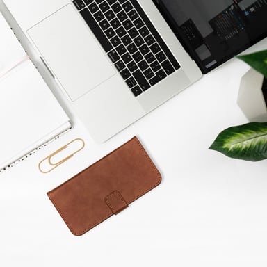 imoshion Étui de télephone portefeuille de luxe pour Samsung Galaxy A41 - Marron