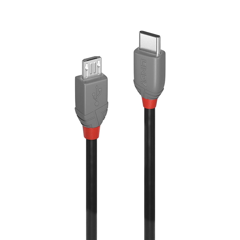 Lindy Câble USB 2.0 Type C vers Micro-B, Anthra Line, 2m