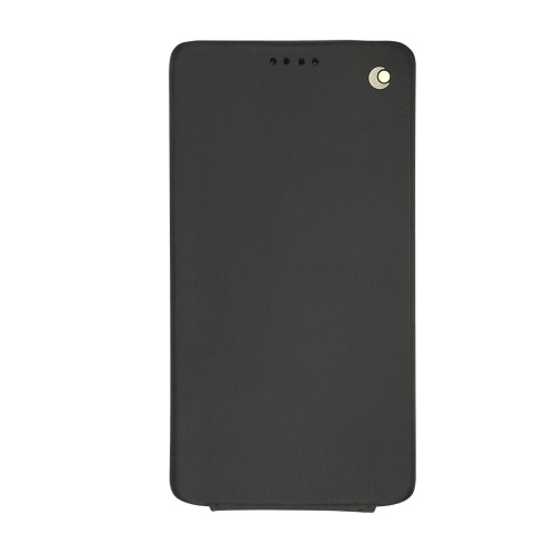 Funda de piel Huawei Mate 8 - Solapa vertical - Negro - Piel lisa