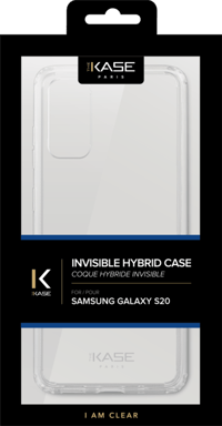 Coque hybride invisible pour Samsung Galaxy S20, Transparente