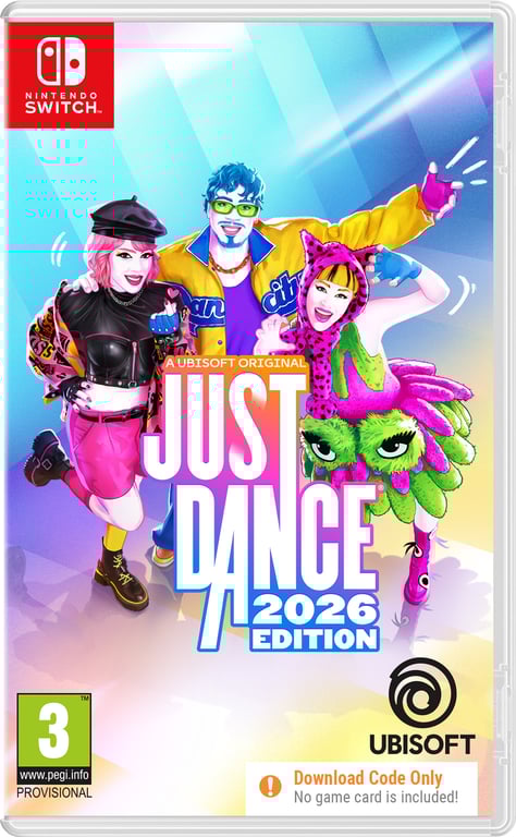 Ubisoft Just Dance 2026 Edition - Code in a Box Standard Chinois simplifié, Chinois traditionnel, Allemand, Néerlandais, Anglais, Espagnol, Français, Italien, Japonais, Coréen, Portugais, Russe Nintendo Switch - Neuf