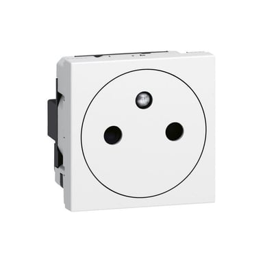 Toma de corriente de superficie Legrand MOSAIC 077111L 2 módulos 2P+T 16 A Blanco RAL 9003