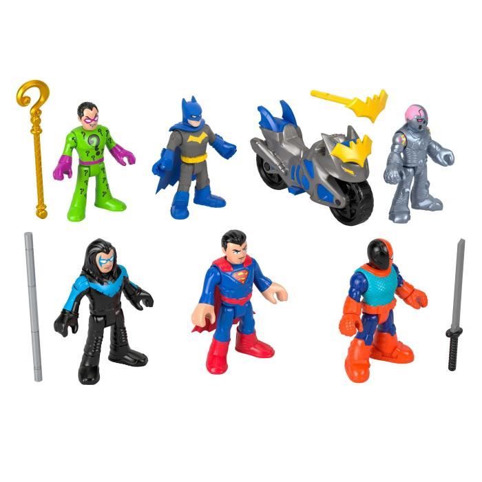 -DC Super Friends-Coffret de figurines Deluxe avec 9 éléments - HXF94 - Neuf