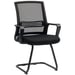 Roline Lot 2 Chaises de Conférence Ergonomique Sans Roulettes Noir