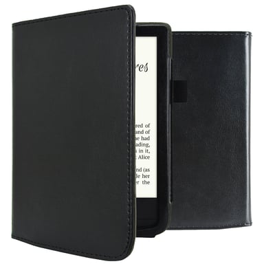 imoshion Étui de liseuse portefeuille en cuir végan pour Pocketbook Touch Lux 5 / HD 3 / Basic Lux 4 / Vivlio Lux 5 - Noir