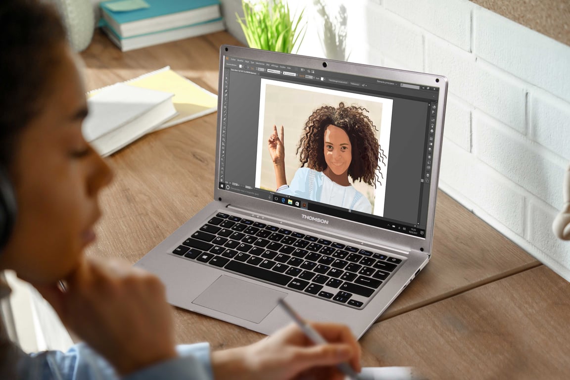 PC Portable THOMSON N14C4SL128MS 14 Intel Celeron RAM 4 GB SSD Housse de protection + - vue 4