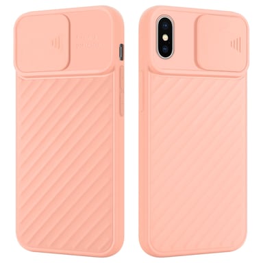 Coque pour Apple iPhone XS MAX en Mat Rose Housse de protection Étui en silicone TPU flexible et avec protection pour appareil photo