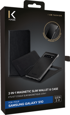 Custodia magnetica sottile GEN 2.0 2-in-1 e guscio per Samsung Galaxy S10, nero