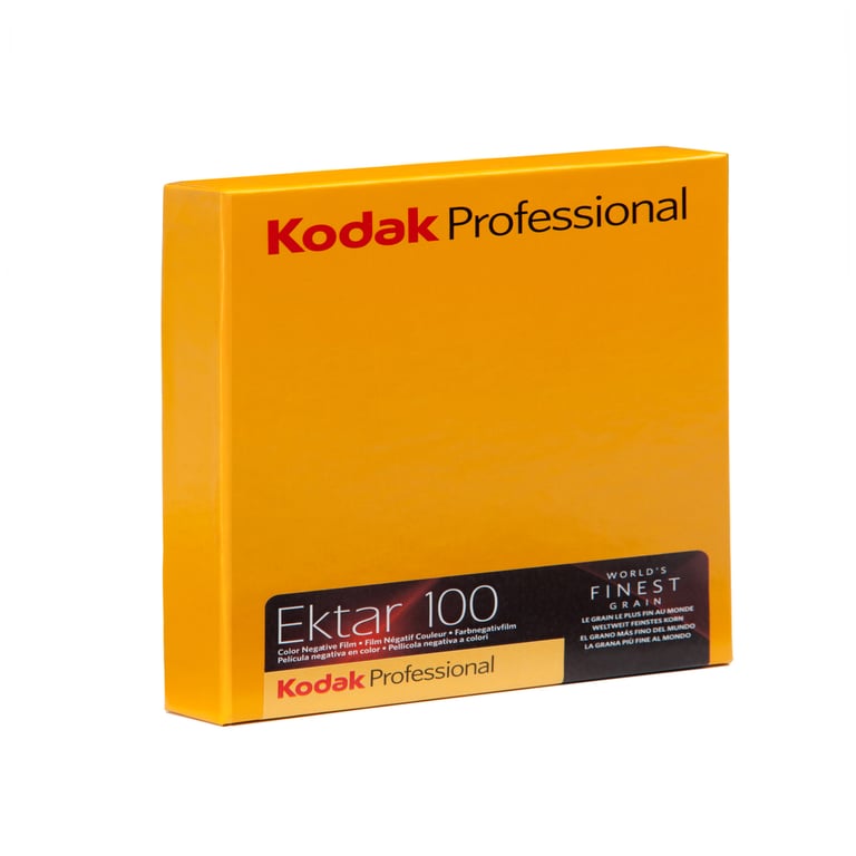 Kodak 158 7484 Film Professionnel Ektar Color Negative ISO 100 10 2 x 12 7 cm 10 Feuilles Jaune