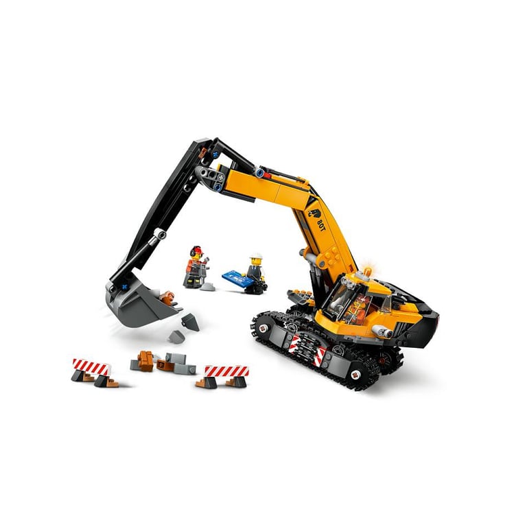 Pelleteuse de chantier jaune LEGO City 60420 - Jouet éducatif pour enfants - Neuf