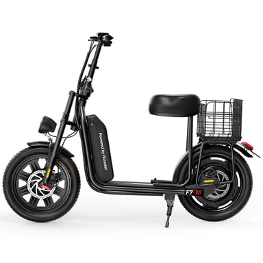 Scooter Eléctrico F7 | Motor 1000W | Batería 48V 10.4Ah | Neumáticos de 16 Pulgadas| Velocidad Máx 45 km/h | Autonomía 45-60 km | Gris