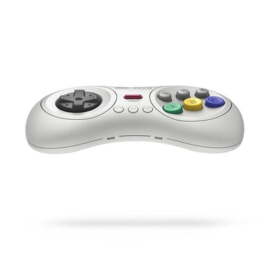 Mando inalámbrico de 8 botones 8bitdo, Blanco/Blanco compatible con Switch, Sega Genesis mini & Mega Drive mini