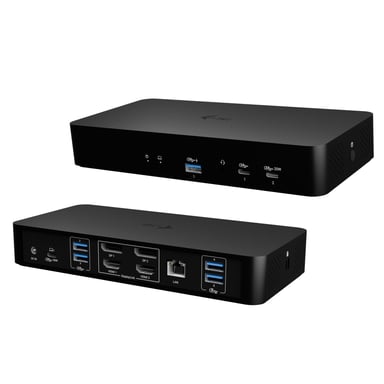 i-tec CAINTGDUAL4KDOCPDIT station d'accueil Avec fil USB 3.2 Gen 1 (3.1 Gen 1) Type-C Noir