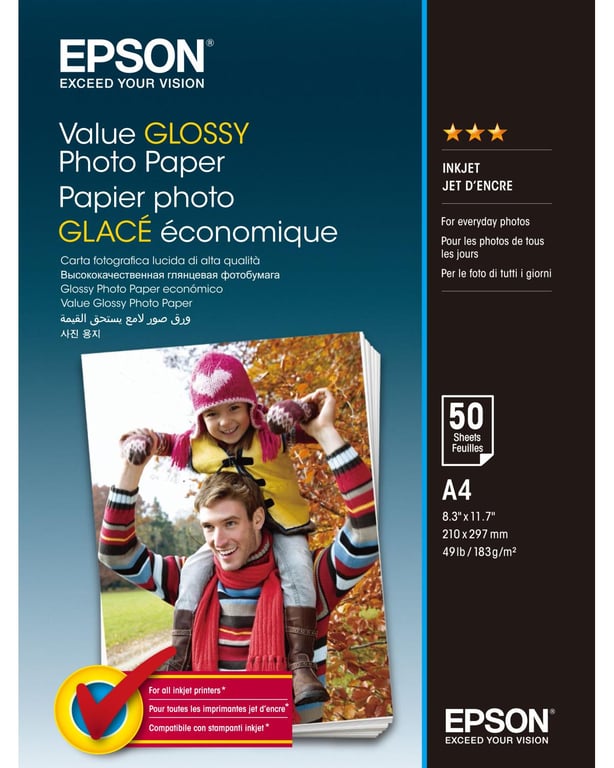 Epson Value Glossy A4 20 feuilles - vue 3