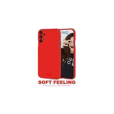 JAYM - Funda de silicona roja Soft Feeling para Samsung Galaxy A32 4G - Acabado de silicona - Tacto ultra suave