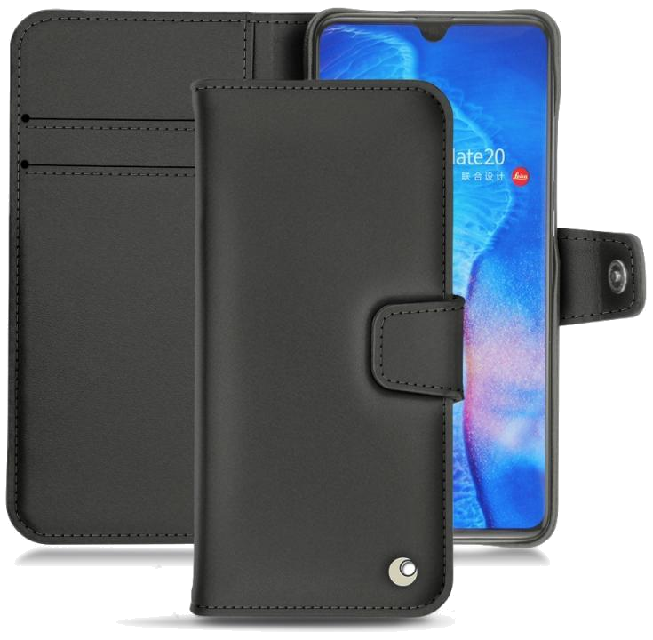Housse cuir Huawei Mate 20 - Rabat horizontal portefeuilleNoir