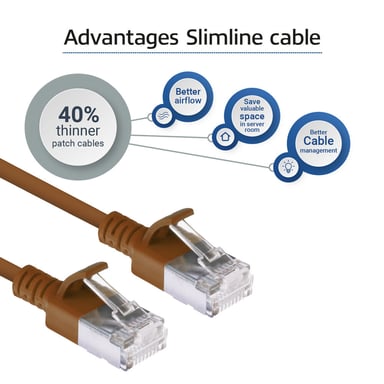 ACT DC7230 cable de red Marrón 0,15 m Cat6a U/FTP (STP)