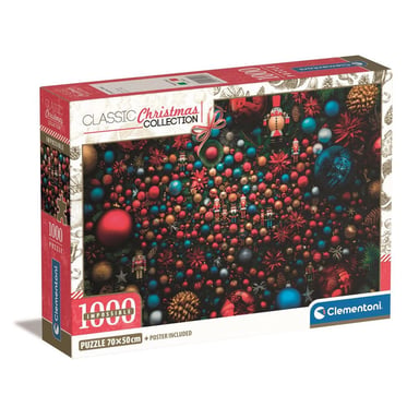 Puzzle 1000 pièces CLEMENTONI Impossible Christmas Vibes 70 x 50 cm avec poster Noir - Neuf