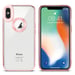 Coque pour Apple iPhone X / XS en Transparent - Rose Housse de protection Étui en silicone TPU flexible avec application Chrome