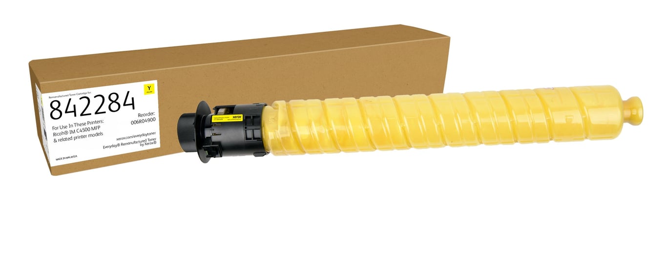 Xerox Jaune compatible remanufacturé cartouche de toner alternative pour : Ricoh 842284 programme de retours World Alliance - vue 2