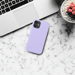 Funda antigolpes de gel de silicona suave para Apple iPhone 12 mini, Violeta lila
