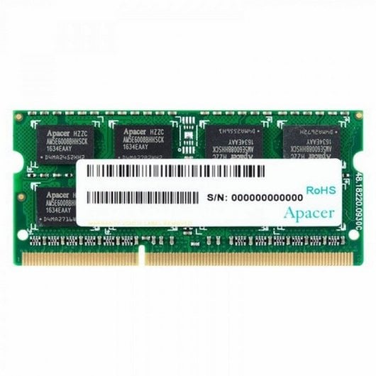 Barrette Mémoire Ram Sodimm Ddr3 8go Apacer Compatible Pc12800 1600 - vue 2
