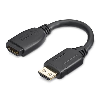 StarTech.com Cable de 15cm de Extensión Alargador HDMI 2.0 de Alta Velocidad con Ethernet - Extensor de Puertos - Cable para Conservar Puertos de Cone