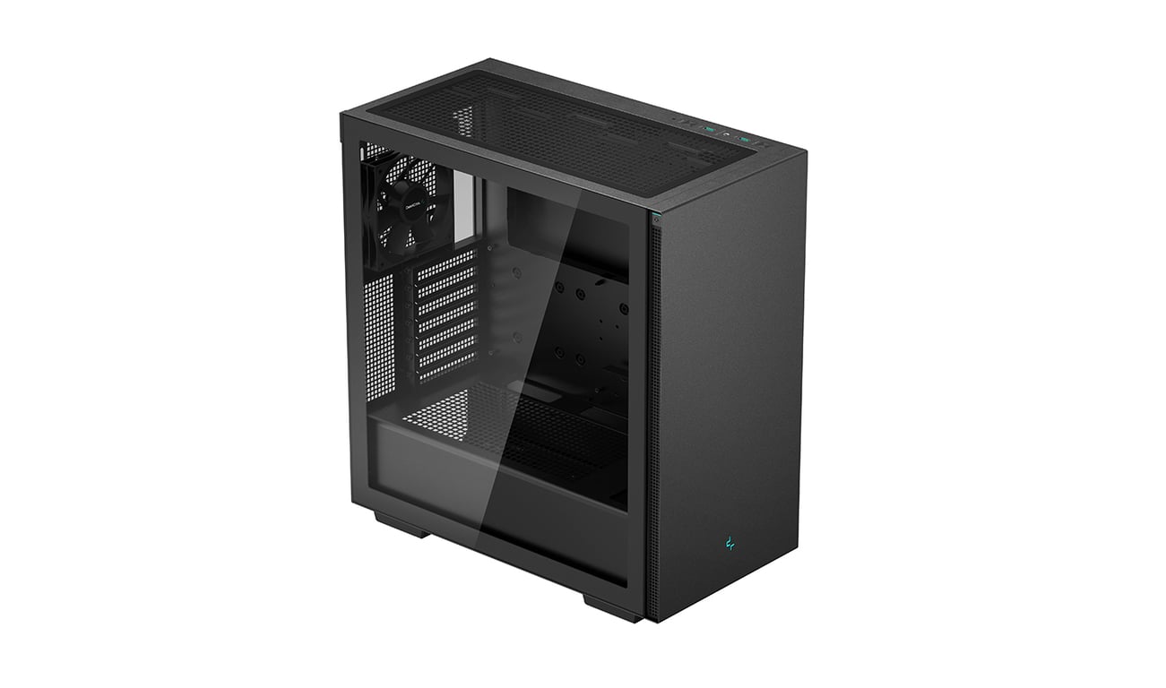 Boîtier PC Moyen Tour sans alim DEEPCOOL CH510 E ATXATXMicro ATX 1x120mm USB 3.0HD Audio Verre trempé - vue 6