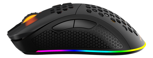 DELTACO GAMING - DM220 - Mouse ottico da gioco senza fili 4800 DPI, 1000 Hz, ultra leggero, RGB, 7 pulsanti