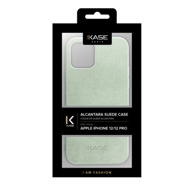 Funda de gamuza Alcantara para Apple iPhone 12/12 Pro, verde aguacate